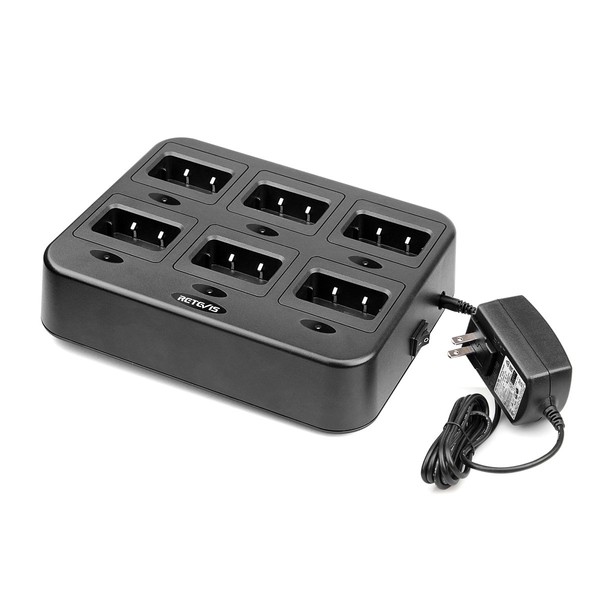 Retevis RT27 RT27V Walkie Talkies Charging Base,Six-Way Two Way Radio