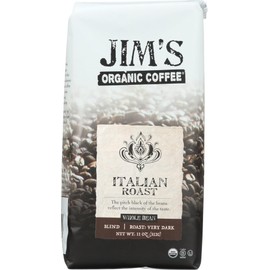 Jims Organic Italian Roast Whole Bean Coffee, 11 Ounce - 6 per case.6