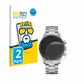 brotect 3D Curved Screen Protector compatible with Omega Speedmaster Moonwatch Professional (42 mm) (2 Pack) - Full Screen Coverage