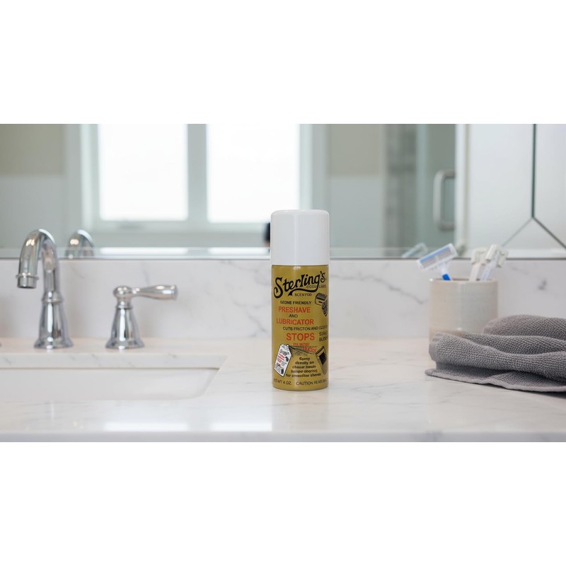 Sterling's Gold Label Preshave and Shaver Head Lubricator Spray for