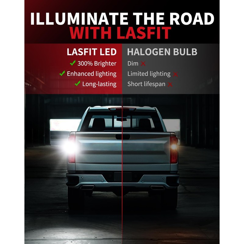 LASFIT 921 W16W LED Reverse Backup Light Bulbs for 2014-2022