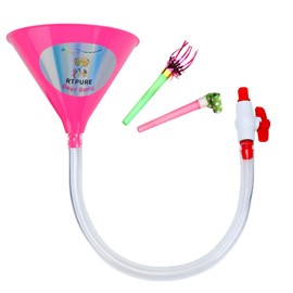 RTPURE Beer Bong Funnel with Flow Valve 0.12 inch Upgraded Thickness Tube, Beer Bongzilla Funnel Vital Orange for Parties, Festivals, Carnivals (Pink)