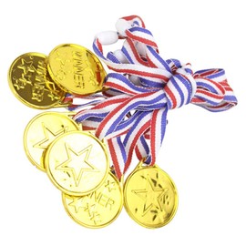 Toyvian Medallas del Premio Ganador Medallas de Premio Ganner Ganner para Fiestas Medalla de Premio de Oro para Niños Medallas Ganadoras de Plástico de Oro para Niños para Favores de