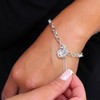 Sterling Silver Belcher Chain Pendant Bracelet with Heart Padlock 6"