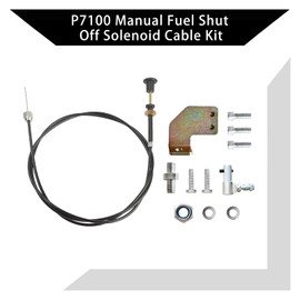 P7100 Manual Fuel Shut Off Solenoid Kit Cable Compatible with P-pump Cummins Dodge 12V 4BT 6BT