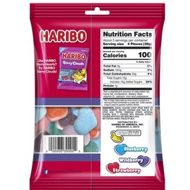 Haribo Limited Edition Valentine's Day Berry Hearts, Fruit Flavored Gummy Candy, Seasonal Gift for Loved Ones, 3.1 Ounces (Pack of 3)