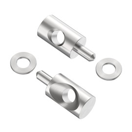 Shower Door Stainless Steel Hinge Pin fits for Framed Shower Door with Continuous Hinge, Shower Door Pivot Hinge Pin 5/16" Diameter and Washer 2 Pack