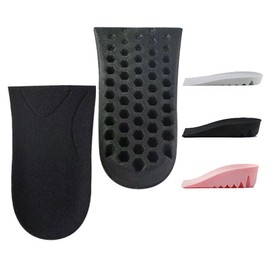 LTOHOE Height Increase Insoles, Heel Shoe Lifts for Achilles Tendonitis and Leg Length Discrepancy, Shoe Inserts to Make You Taller, Heel Cushion Inserts for Men & Women Black 0.6" Height