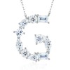 Pass Diamond Tester Letter I Multi Cut VVS Moissanite Necklace