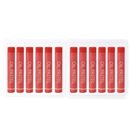 PATIKIL Dark Red Oil Pastels, 12 Pieces Soft Oil Pastels Creamy Pastel Pencils Art Supplies for Art Painting Drawing Mixing Graffiti for Artists Beginners