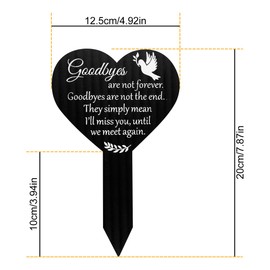 Thyonta Garden Potting Love Memorial Stake Black Butterfly Lawn Decorative Plaque Suitable for Marking Outdoor Patio Lawn Decoration
