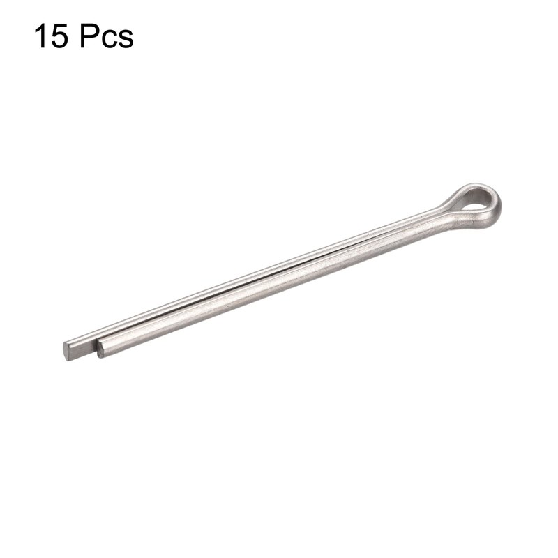 sourcing map Split Cotter Pin, 3mm x 40mm Stainless Steel
