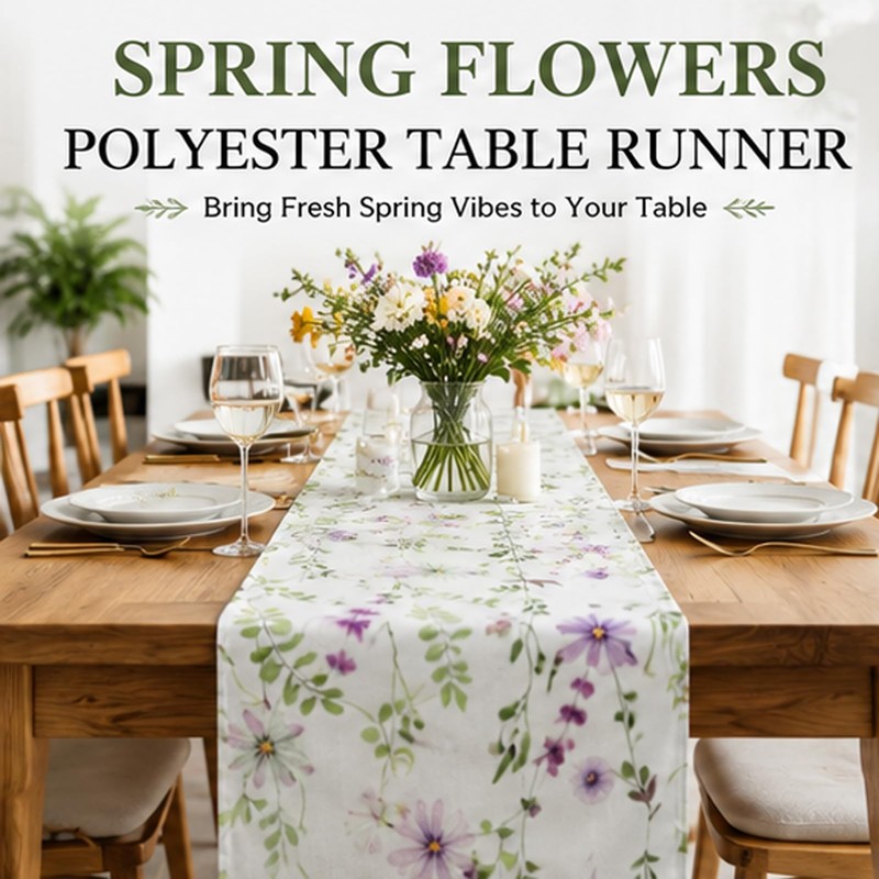 LeLehome Farmhouse Table Runner, 13 X 72 Inch Spring Summer