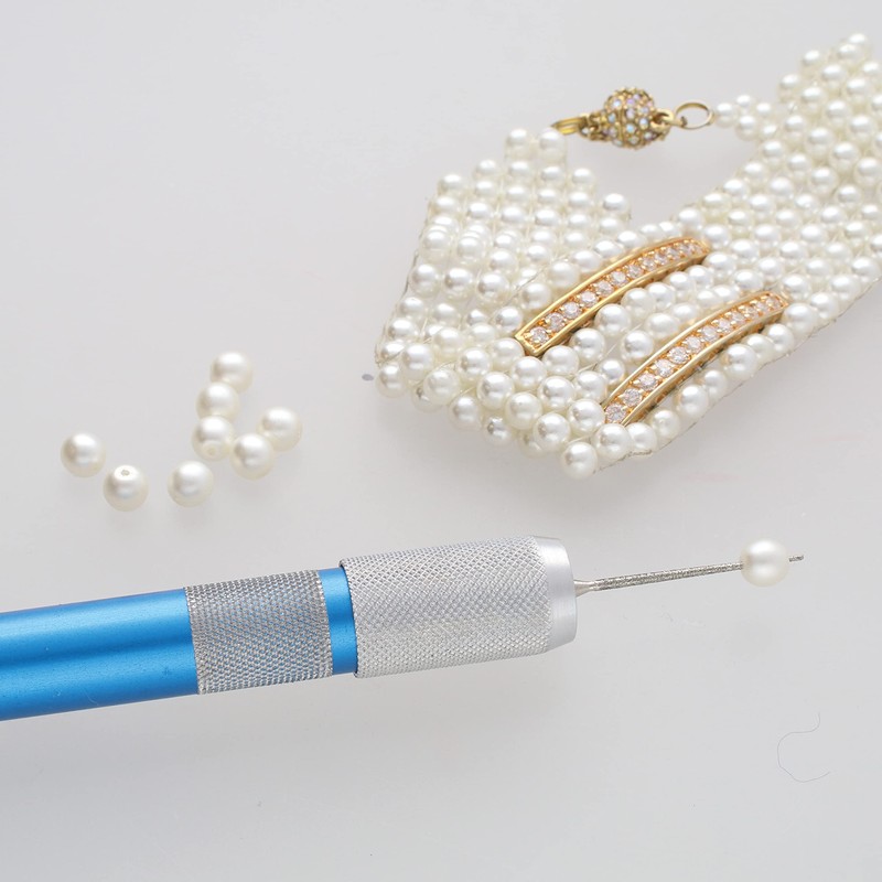 The Beadsmith Deluxe Diamond Coated Bead Reamer w/ 3 Interchangeable