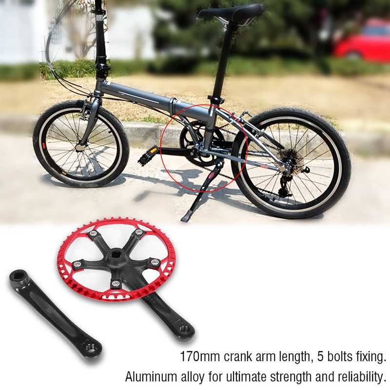 Meijun Bike Crankset 170mm Bicycle Chainwheel Chain Ring Set 45T