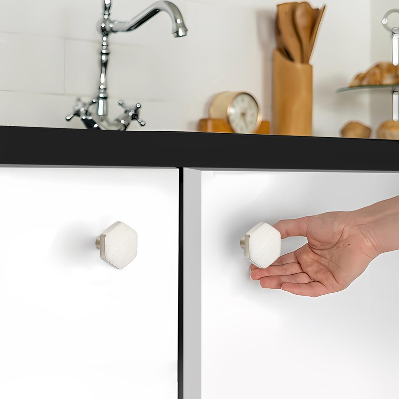 30 Pack Silver Cabinet Knobs, Kitchen Cabinet Knobs Solid Cabinet