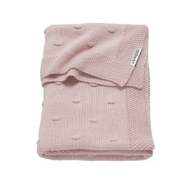 Meyco Baby Knots 100% Soft Cotton Knitted Baby Blanket Multi Purpose Easy Care Breathable Size 75 x 100 cm Pink