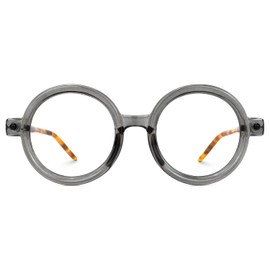 Zeelool Vintage Thick Round Blue light blocking Eyeglasses for Women Men Rahman JGX633614-04 Gray