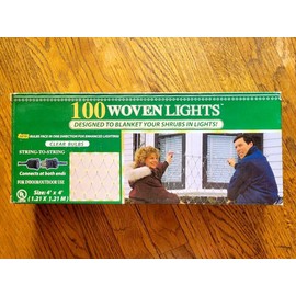 Unbranded 100 White Color Net Lights 4 ft Green Wire Indoor/Outdoor Holiday Xmas Christmas