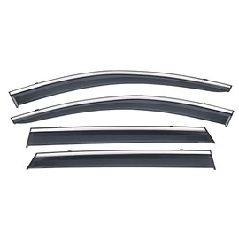 Vesul Compatible with Hyundai Tucson 2022 2023 2024 SE SEL N-Line Limited Clip on Window Wind Deflector Rain Guard Window Visor Shield Cover with 304 Stainless Steel Trim