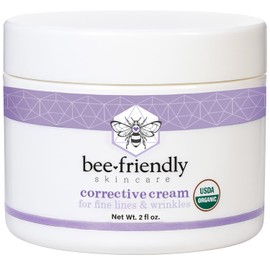 BeeFriendly BeeFriendly Face Moisturizer Organic Corrective Cream, USDA Certified Rich Anti Aging Facial Night Cream For Sensitive Skin Aids With Fine Lines, Wrinkles, Crows Feet, Eyes, Face, Neck 2 oz