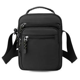 Oopsi Shoulder Pouch, Shoulder Bag, Men's, Crossbody Pouch, Smartphone, Large Capacity, Lightweight, Vertical, A5, Black, Black