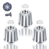 3 Piece Shower Knob Replacement Set,12 Tooth Broach Stem,Replacement Compatible