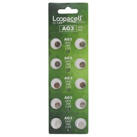LOOPACELL AG3 LR41 Batteries (20 Pack) - AG3 392 384 192 Battery - 1.5V Alkaline Button Coin Cell