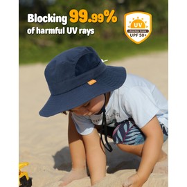 FURTALK Baby Sun Hat UPF 50+ Toddler Kids Bucket Summer Beach Hat for Boys Girls