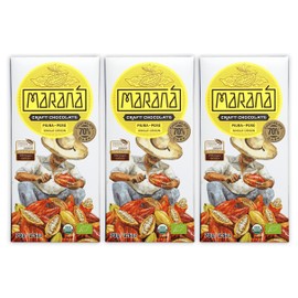 Maraná Chocolate Piura 70% Dark Chocolate 3 Pack - Peruvian Chocolate - Premium, Bean-to-Bar, Direct Sourced, Made at Origin, Single Origin, Woman Owned, BIPOC Owned, Organic, Award Winning - Vegan, Soy-Free, Gluten-Free - Bundle