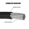 Security Cable with Loops 5.9ft/180cm,8mm, Braided Steel Cable, Bike Chain