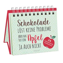 Schokolade löst keine Probleme, aber das tut ein Apfel ja auch nicht: 24 Postkarten für Schokoholics