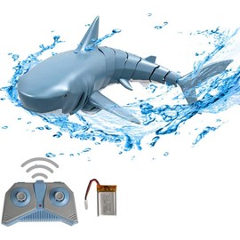 OBEST Remote Control Shark Boat Toy, 2.4GHz Electric High Simulation RC Flexible Shark Toy, Children's Pool Gift for Swimming Pool