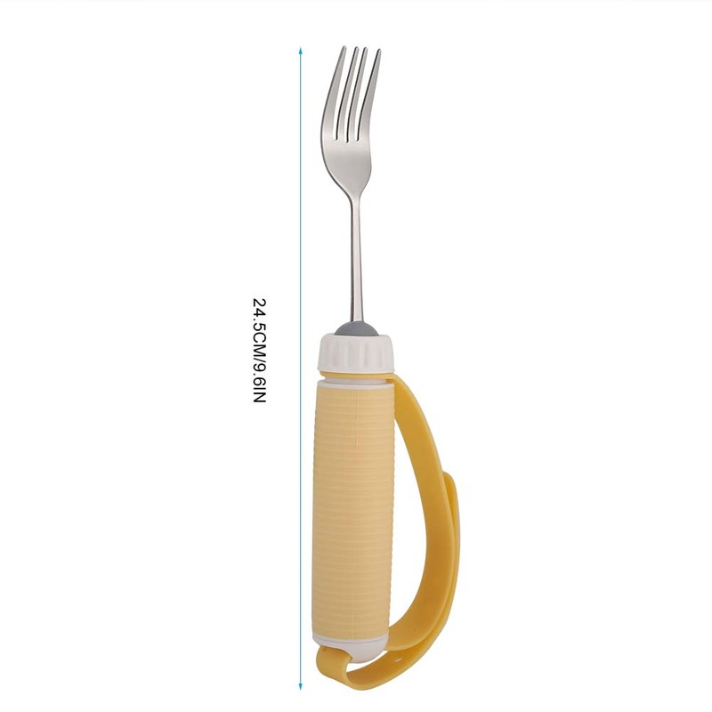 Disabled Patient Arthritis Elder Utensil Removable Flexible Rotating Eating Fork