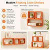 Floating Cube Wall Shelves, Set of 3,for Bedroom Living Room