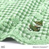 Moomin MOOMIN Checkered Flower Towel Handkerchief, Green, Packed in Packaging,