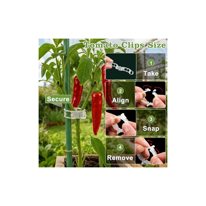 120-Pack Durable Plant Clips for Climbing Plants & Vegetables
