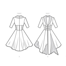 Simplicity 9340 Sz 14-22 Empire Waist Peplum Jacket & Body Suit Flared Pattern