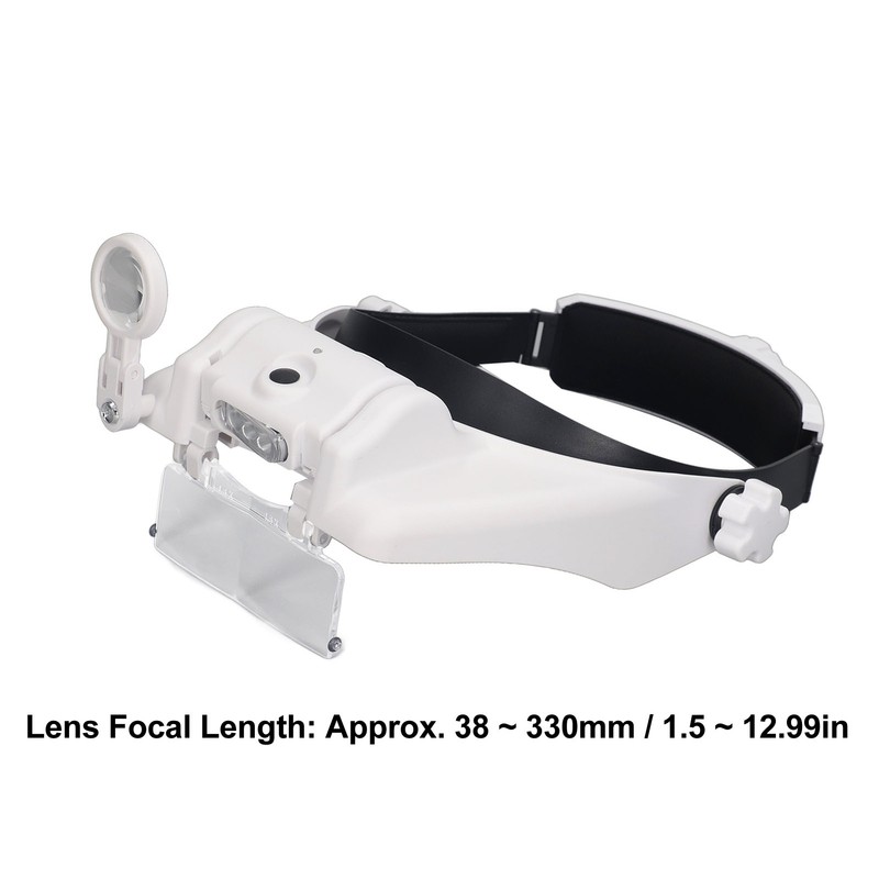 Head Magnifier Rechargeable Magnifying Glasses LED with 4pcs Eyeglass for