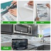 LONGKING Self-Adhesive Kitchen Backsplash, Marble Look Decorative Tiles (10 Tiles)