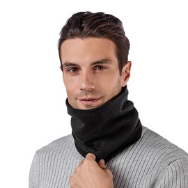 Dinghaole Winter couples warm neck cover autumn and winter double layer thickening over the head scarf Korean version of the black padded scarf