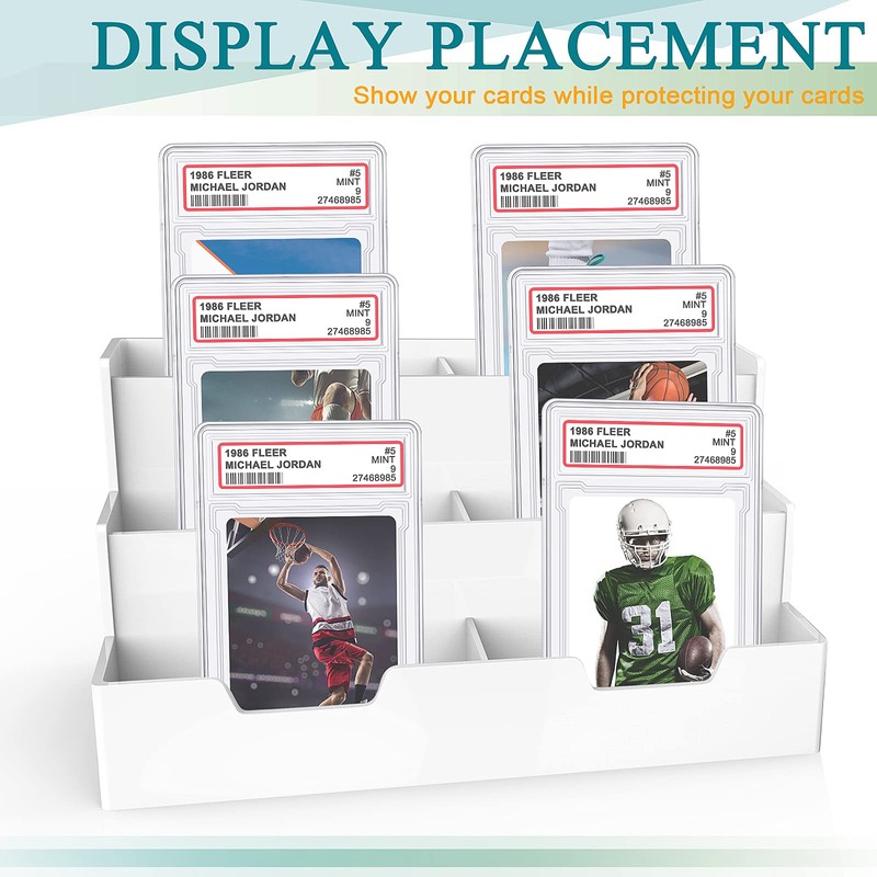 Trading Cards Protector Case Acrylic Clear Baseball Card Holders with