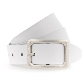 Vanzetti Women's Belt Leather White 3.5 cm Women's Belt, White