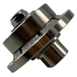 1/8" Bevel Diamond Hand Profile Wheel for Granite, Marble, and Stone, 50/60 Grit, Eased/Pencil Edge, 5/8"-11 Arbor