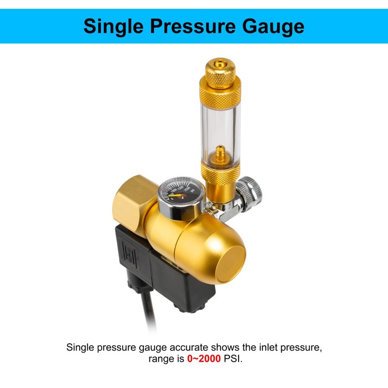 DaToo Aquarium CO2 Regulator with Bubble Counter Solenoid Check Valve