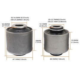 XQSMWF 6PCS Suspension Knuckle Bush Kit 5090072AD 5090095AC Compatible with Jeep Cherokee 2014-2023 Front Shock Absorber Bracket Steering Knuckle Bush 5090073AD