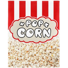 XSMEI Popcorn Design Throw Blanket 40" x 50", Soft and Lightweight, Film Lover Gifts, Movie Night Supplies, Home Theater Accessories, Cinema Room Decor