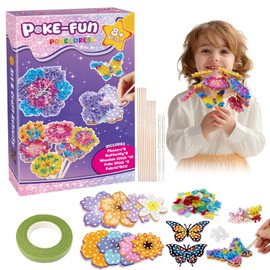 Bettinay Poke in Art, Flower Arts and Crafts for Kids Girls Boys Age 5-14 Year Old Birthday Presents Educational Toys
