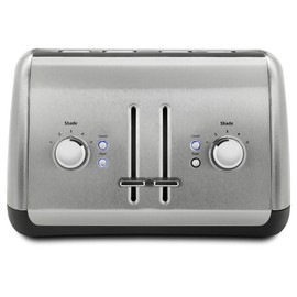 KitchenAid KMT4115SX Stainless Steel Toaster, Brushed Stainless Steel, 4 Slice (Pack of 1)