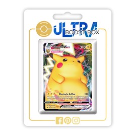 my-booster SWSH04-FR24-UB-044 Pikachu VMAX 044/185 Ultraboost X Epée et Bouclier, 4 Voltage Éclatant, Box of 10 French Pokémon Cards